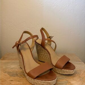 Michael Kors Tan Wedge Sandals